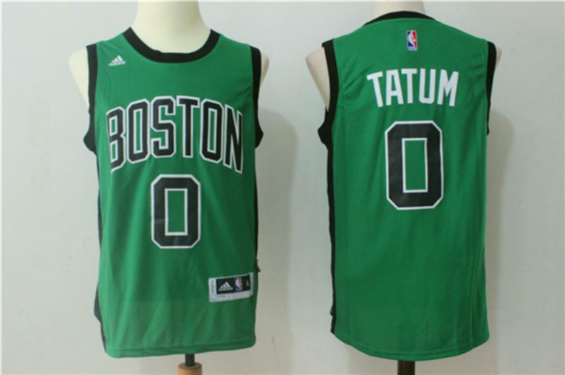 Men Boston Celtics 0 Jayson Tatum Green Black NBA Jerseys
